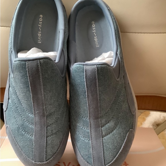 New in Box Easy Spirits 10 WW Light Blue SparkleTravelTime Style 430 Clogs Mules - Picture 8 of 16